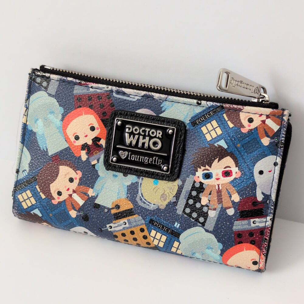 Doctor Who Chibi Loungefly Wallet Coin Purse RARE